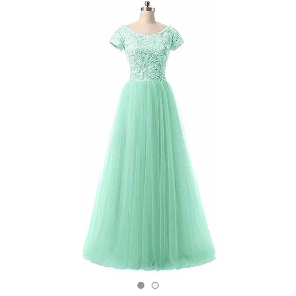 Mint Prom Bridesmaid Quinceanera Dress